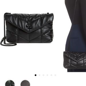 Black toy loulou puffer bag